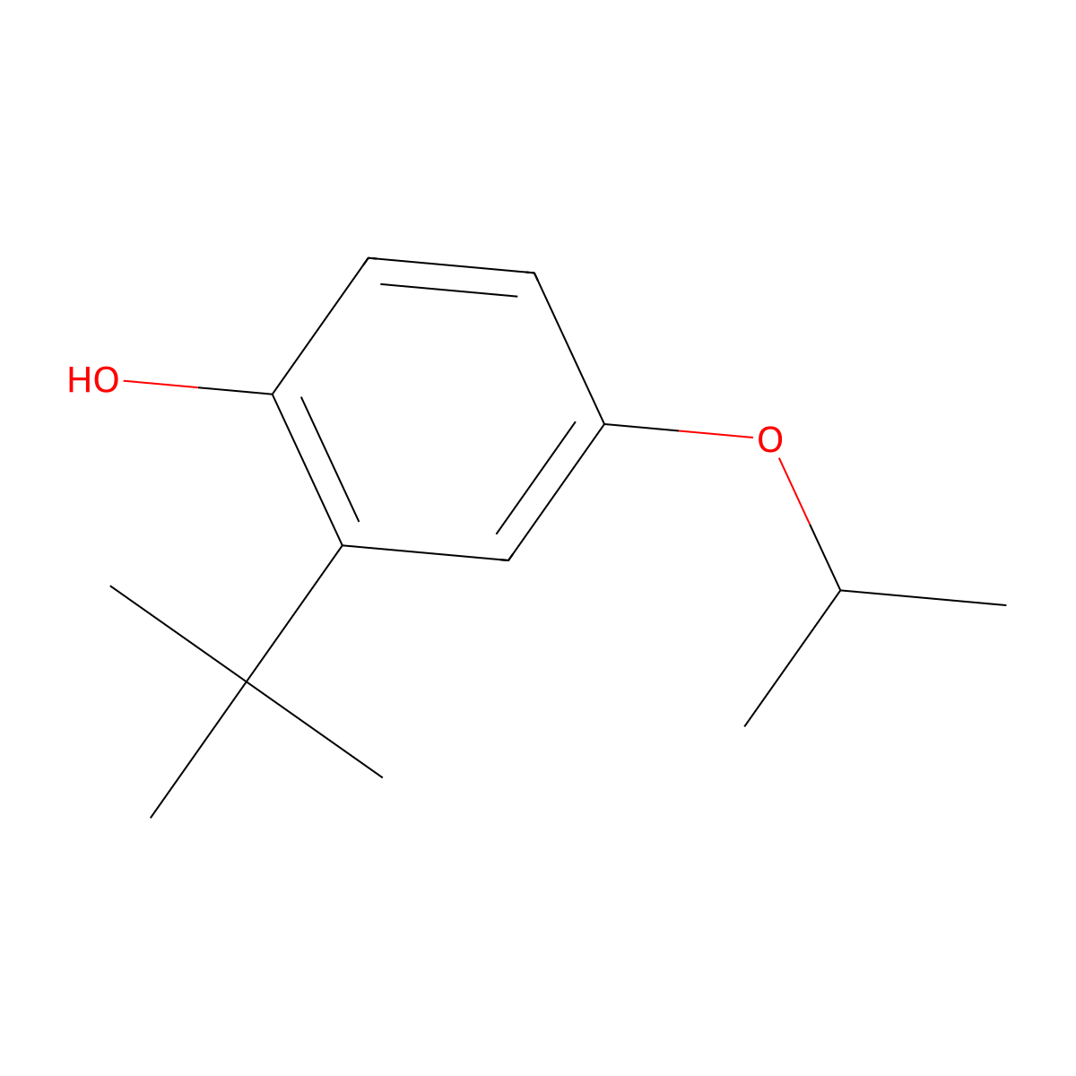 2-Tert-butyl-4-isopropoxyphenol molecular structure, CAS 31572-79-9