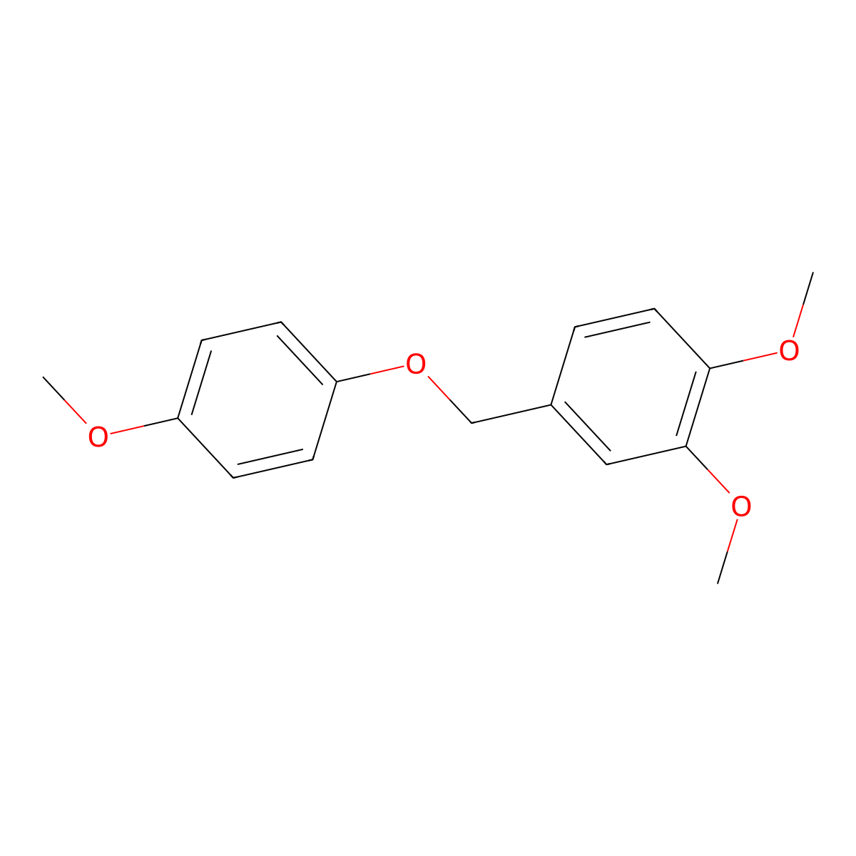 1,2-Dimethoxy-4-[(4-methoxyphenoxy)methyl]benzene molecular structure, CAS 31574-14-8