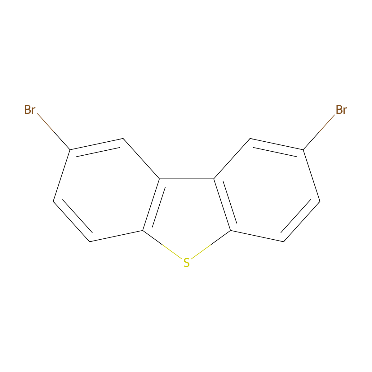 2,8-Dibromodibenzothiophene molecular structure, CAS 31574-87-5