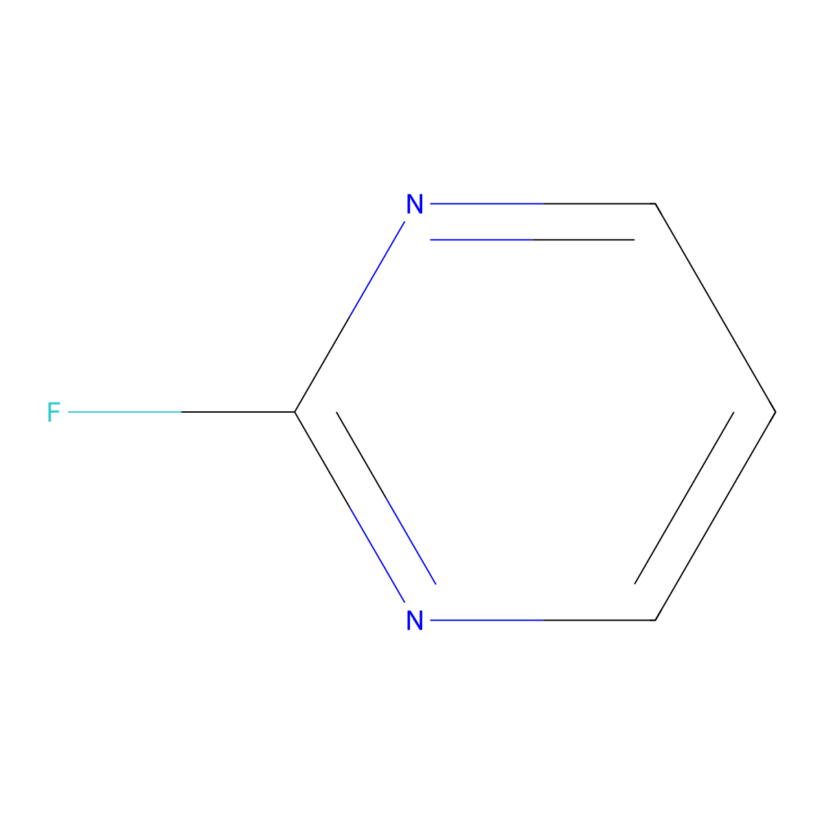 2-Fluoropyrimidine molecular structure, CAS 31575-35-6