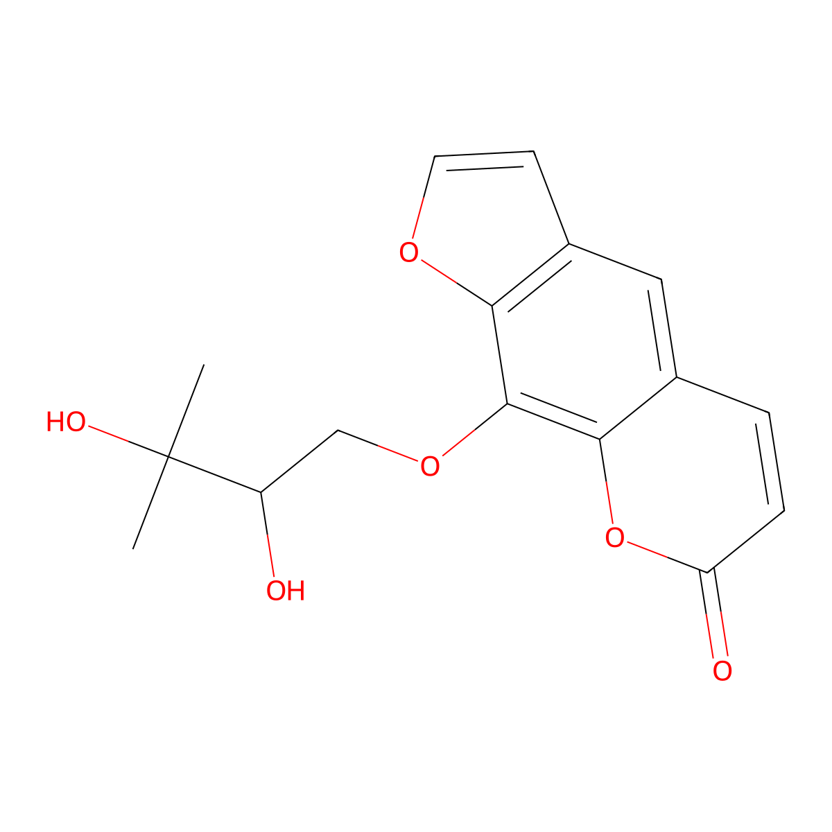 Heraclenol molecular structure, CAS 31575-93-6