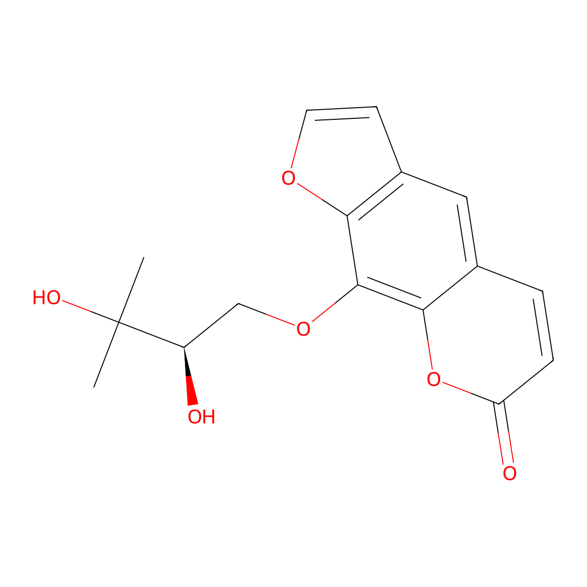 Heraclenol molecular structure, CAS 31575-93-6