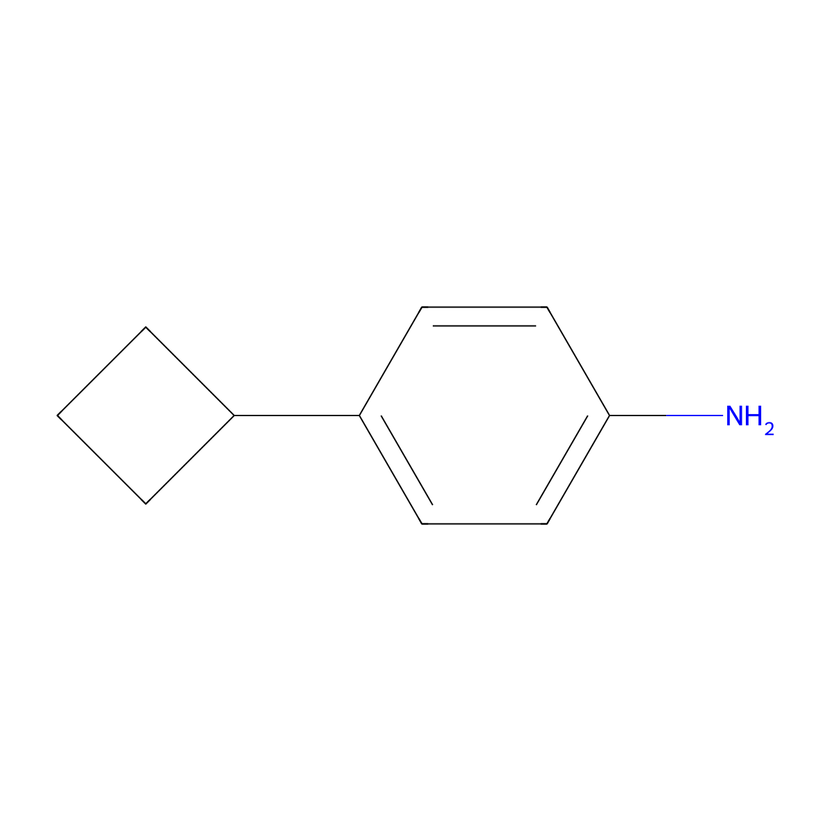 4-Cyclobutylaniline molecular structure, CAS 3158-69-8
