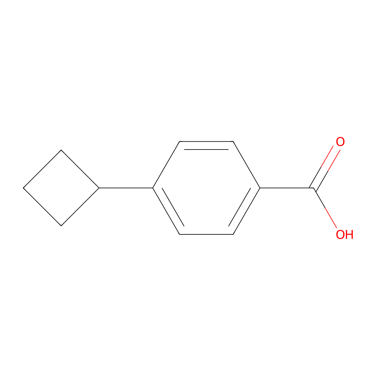 4-Cyclobutylbenzoic acid molecular structure, CAS 3158-70-1