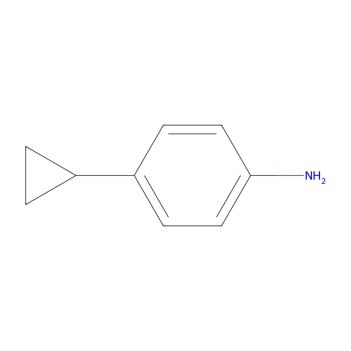 4-Cyclopropylaniline molecular structure, CAS 3158-71-2