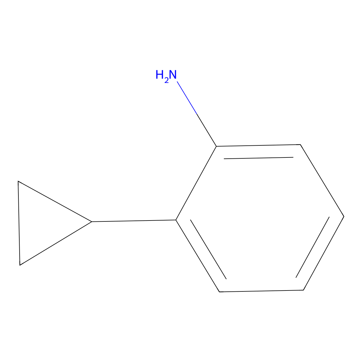 2-Cyclopropylaniline molecular structure, CAS 3158-73-4