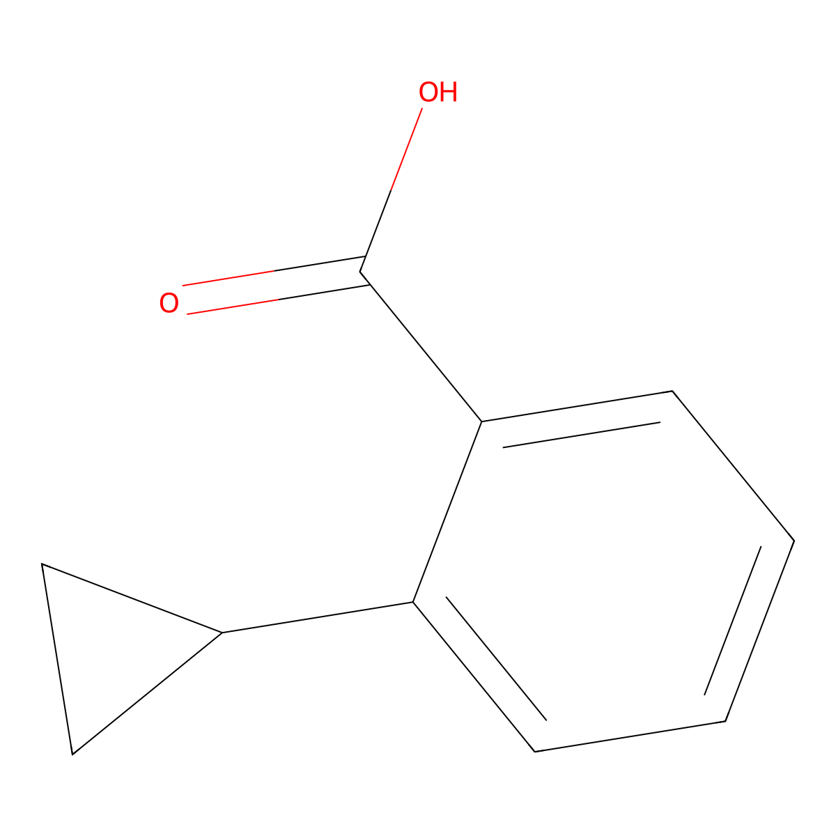 2-Cyclopropylbenzoic acid molecular structure, CAS 3158-74-5
