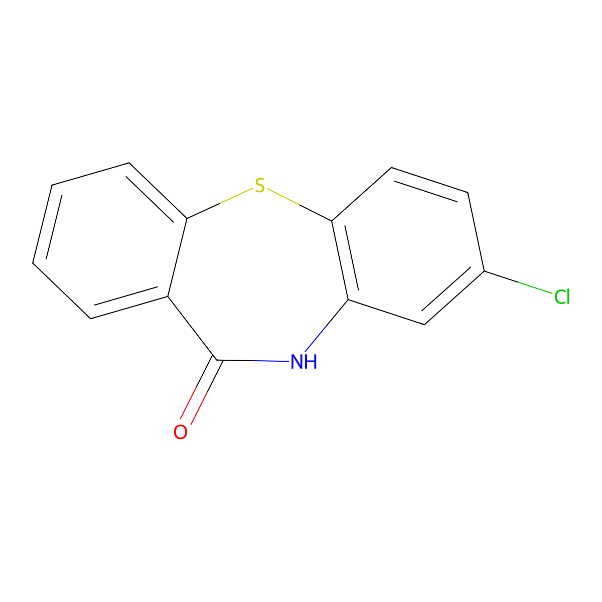 8-chlorodibenzo[b,f][1,4]thiazepin-11(10H)-one molecular structure, CAS 3158-80-3