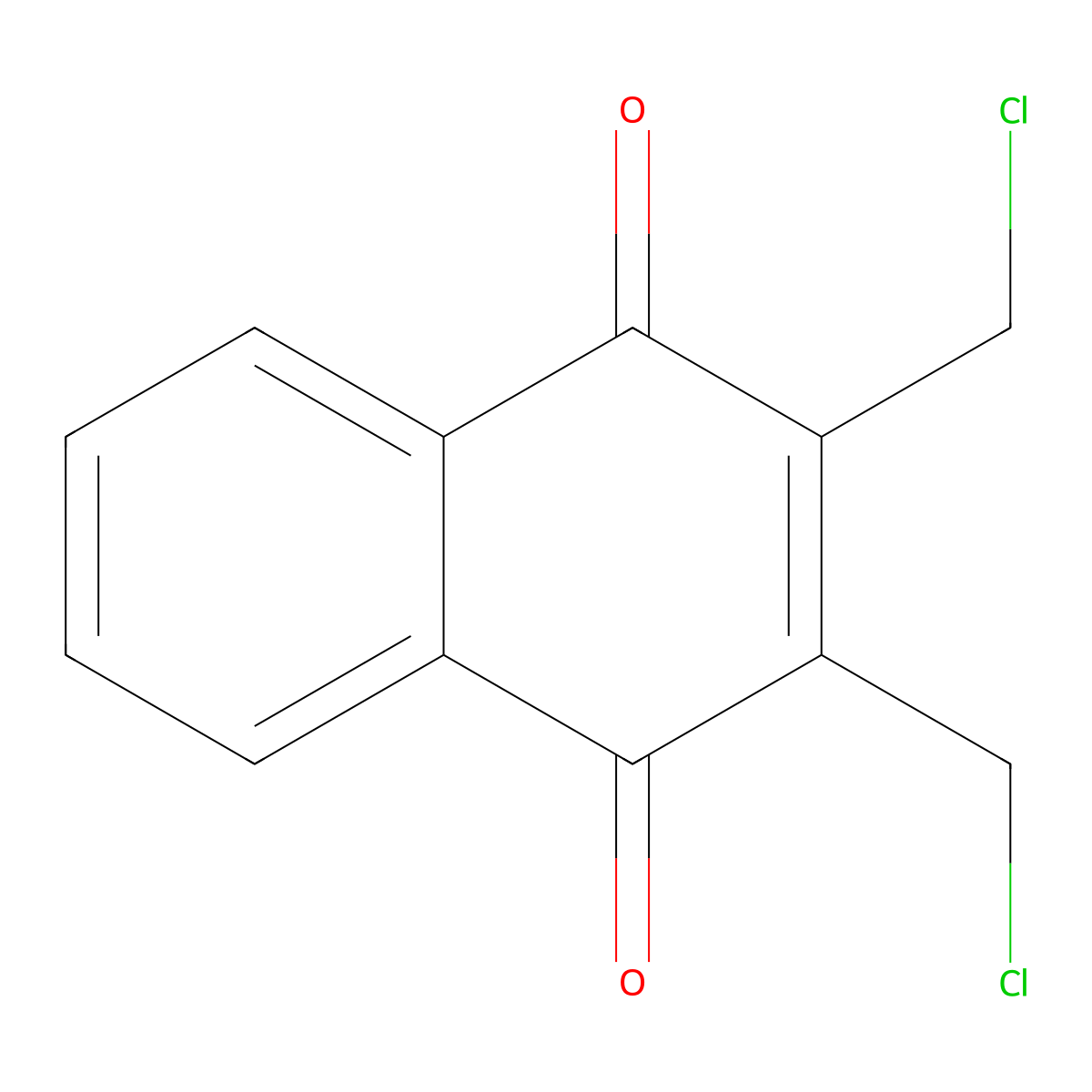 2,3-Bis(chloromethyl)-1,4-naphthoquinone molecular structure, CAS 31581-11-0