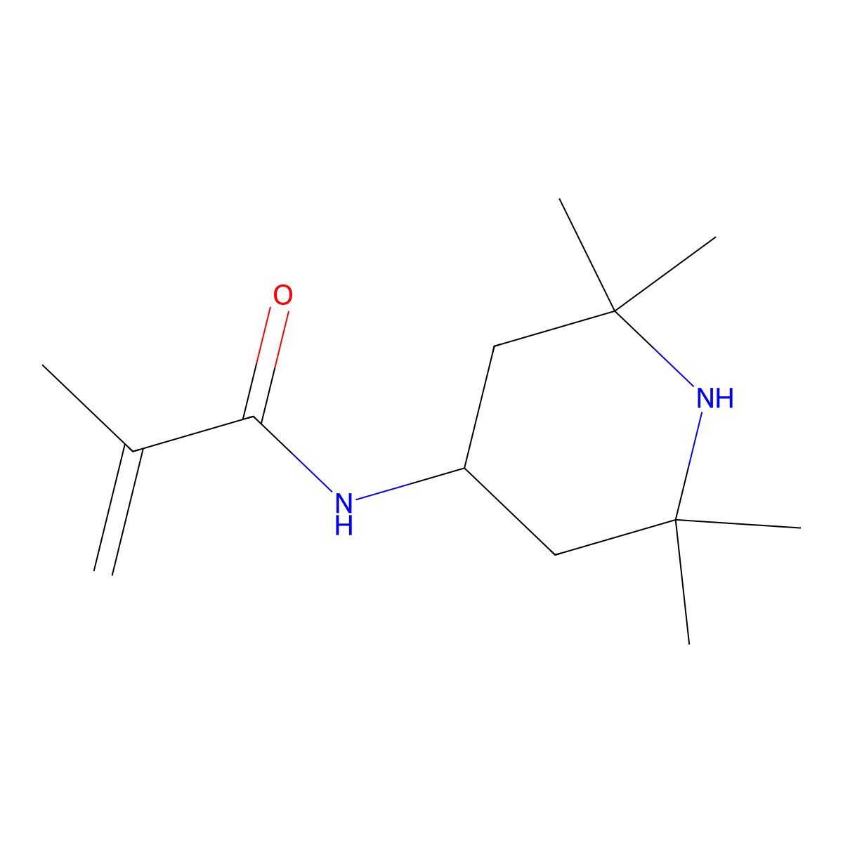 N-(2,2,6,6-Tetramethylpiperidin-4-yl)methacrylamide molecular structure, CAS 31582-46-4