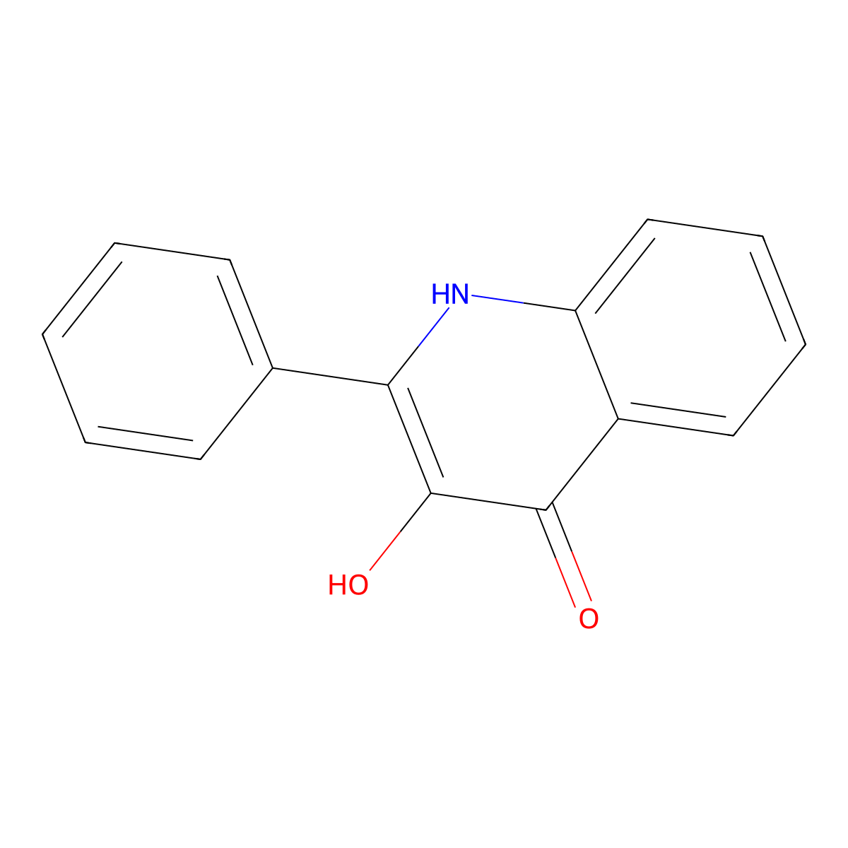3-Hydroxy-2-phenylquinolin-4(1H)-one molecular structure, CAS 31588-18-8