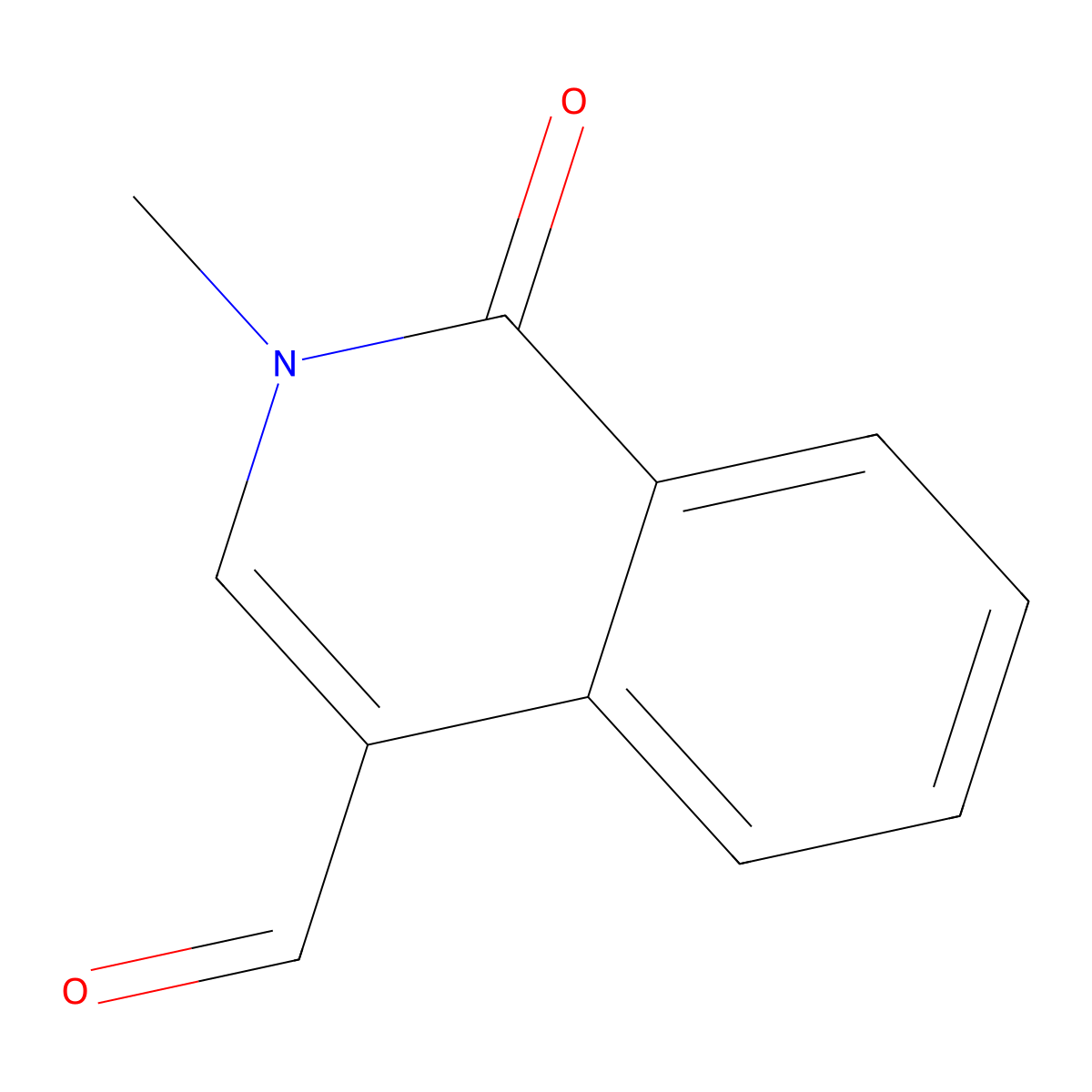 2-Methyl-1-oxo-1,2-dihydroisoquinoline-4-carbaldehyde molecular structure, CAS 31588-53-1