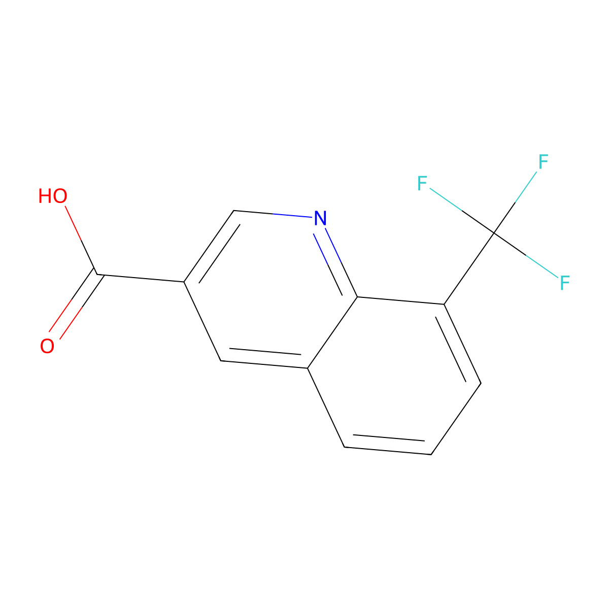 8-(Trifluoromethyl)quinoline-3-carboxylic acid molecular structure, CAS 31588-79-1