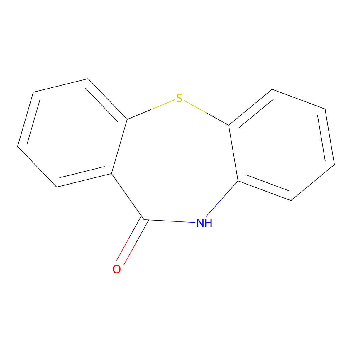 Dibenzothiazepinone molecular structure, CAS 3159-07-7