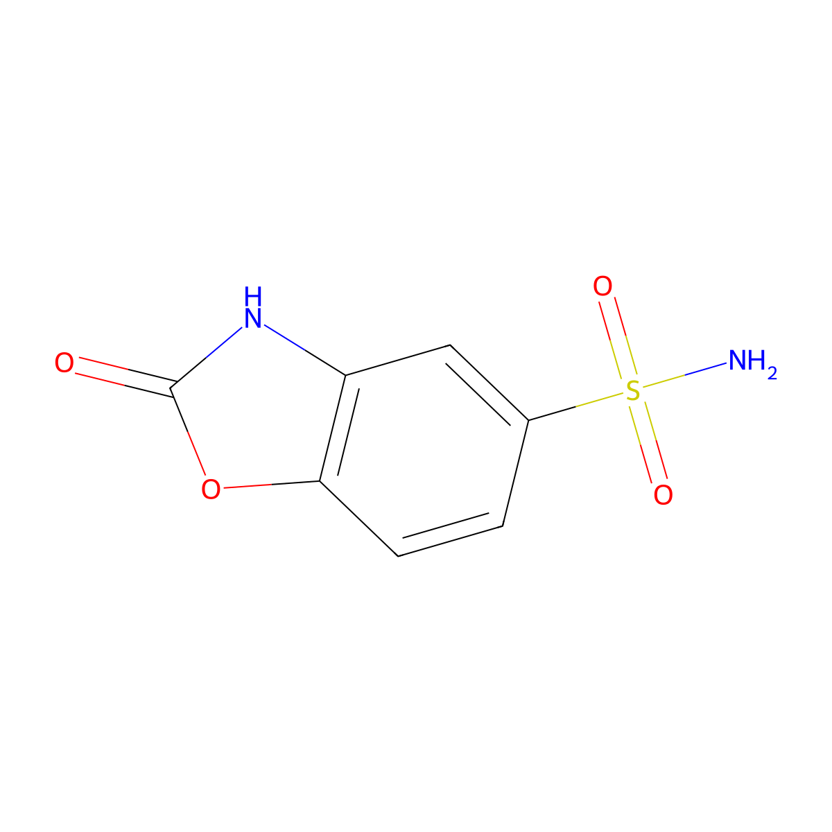 2-Oxo-2,3-dihydro-1,3-benzoxazole-5-sulfonamide molecular structure, CAS 31591-39-6