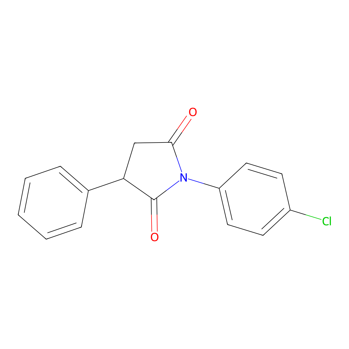 1-(4-Chlorophenyl)-3-phenylpyrrolidine-2,5-dione molecular structure, CAS 31591-72-7
