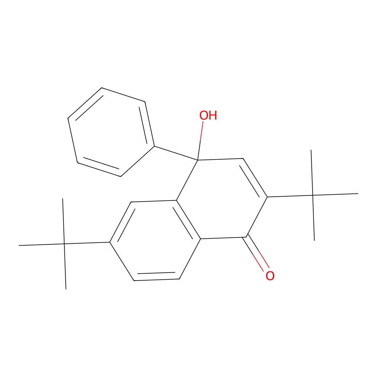 2,6-DI-Tert-butyl-4-hydroxy-4-phenyl-1(4H)-naphthalenone molecular structure, CAS 31592-24-2