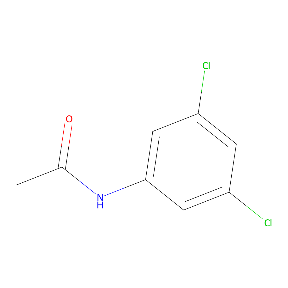 Acetamide, N-(3,5-dichlorophenyl)- molecular structure, CAS 31592-84-4
