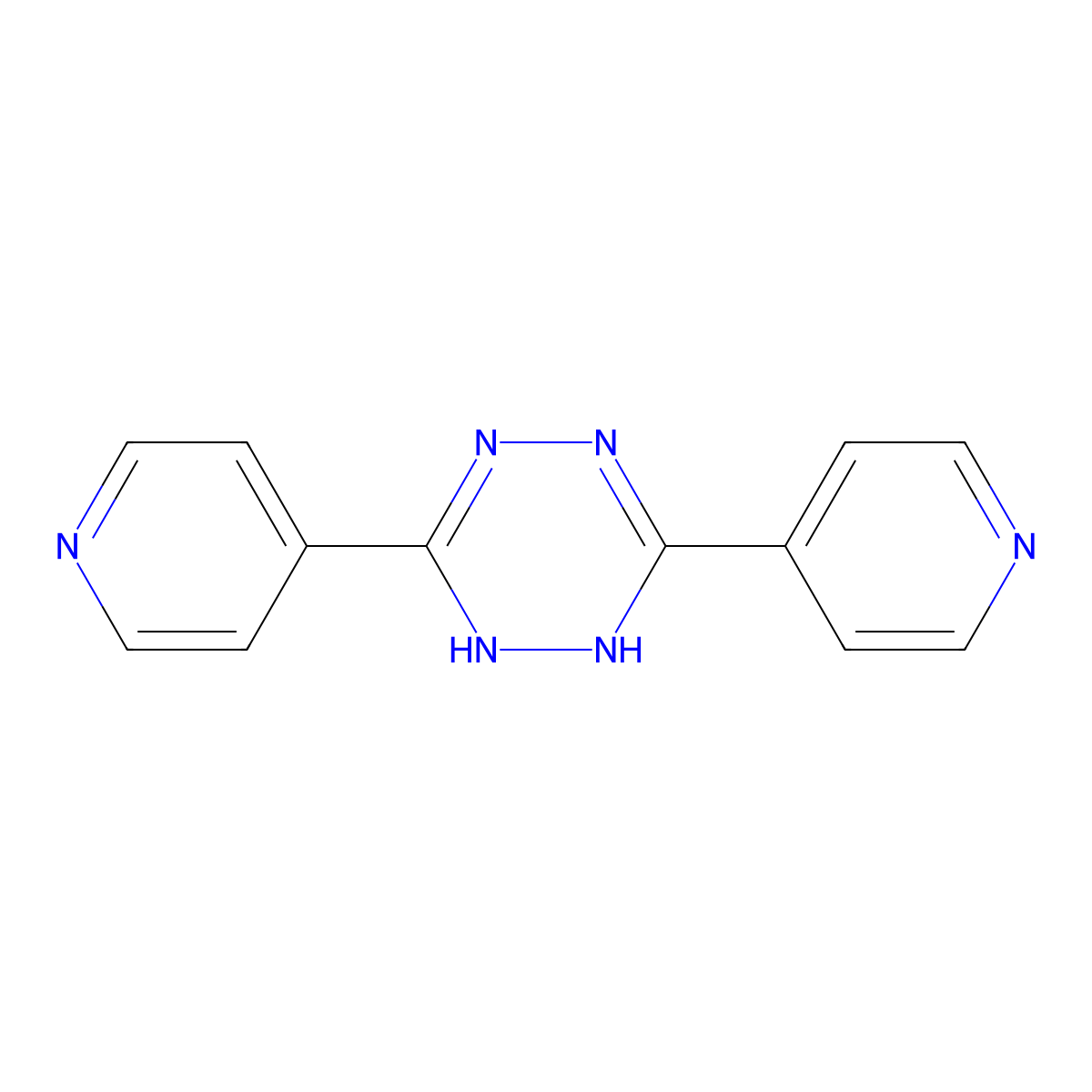 3,6-Di(pyridin-4-yl)-1,4-dihydro-1,2,4,5-tetrazine molecular structure, CAS 31599-25-4