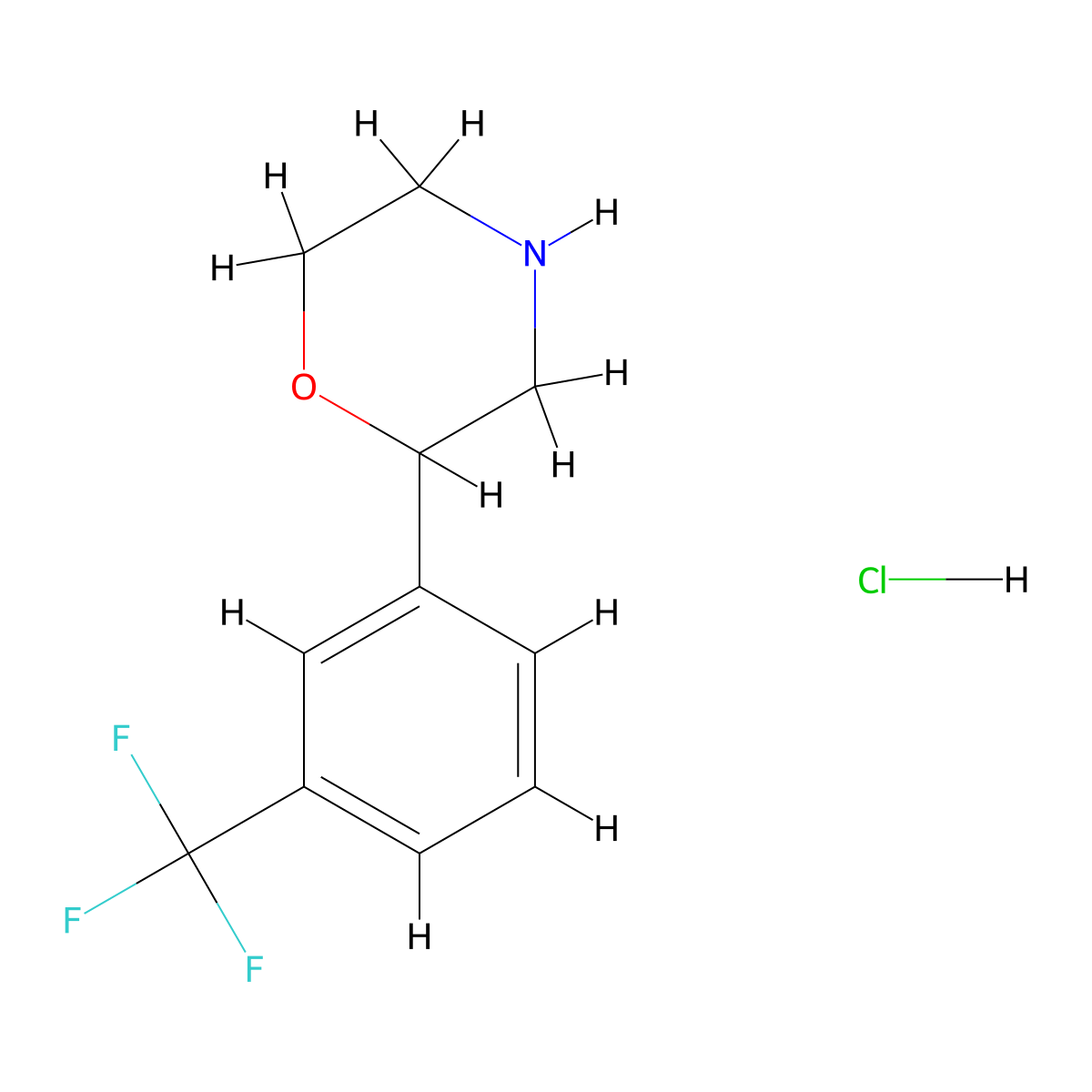 Flumexadol HCl molecular structure, CAS 31599-68-5