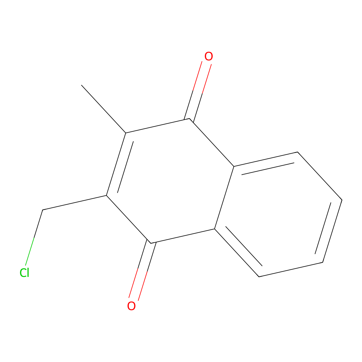 2-(Chloromethyl)-3-methyl-1,4-naphthalenedione molecular structure, CAS 31599-79-8