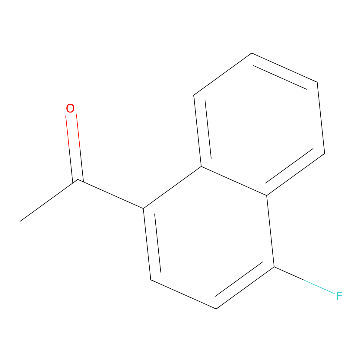 1-(4-Fluoro-1-naphthyl)ethan-1-one molecular structure, CAS 316-68-7