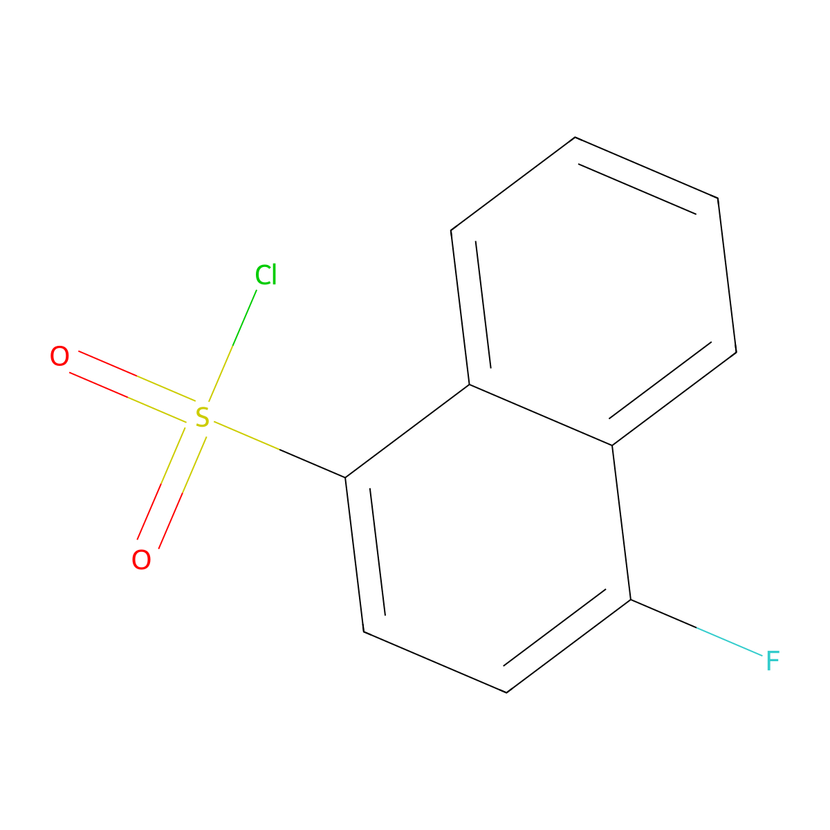 4-fluoronaphthalene-1-sulfonyl Chloride molecular structure, CAS 316-69-8