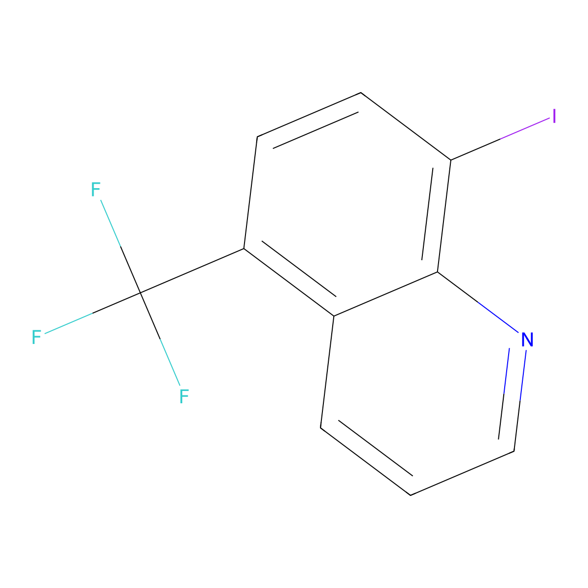 8-Iodo-5-(trifluoromethyl)quinoline molecular structure, CAS 316-71-2