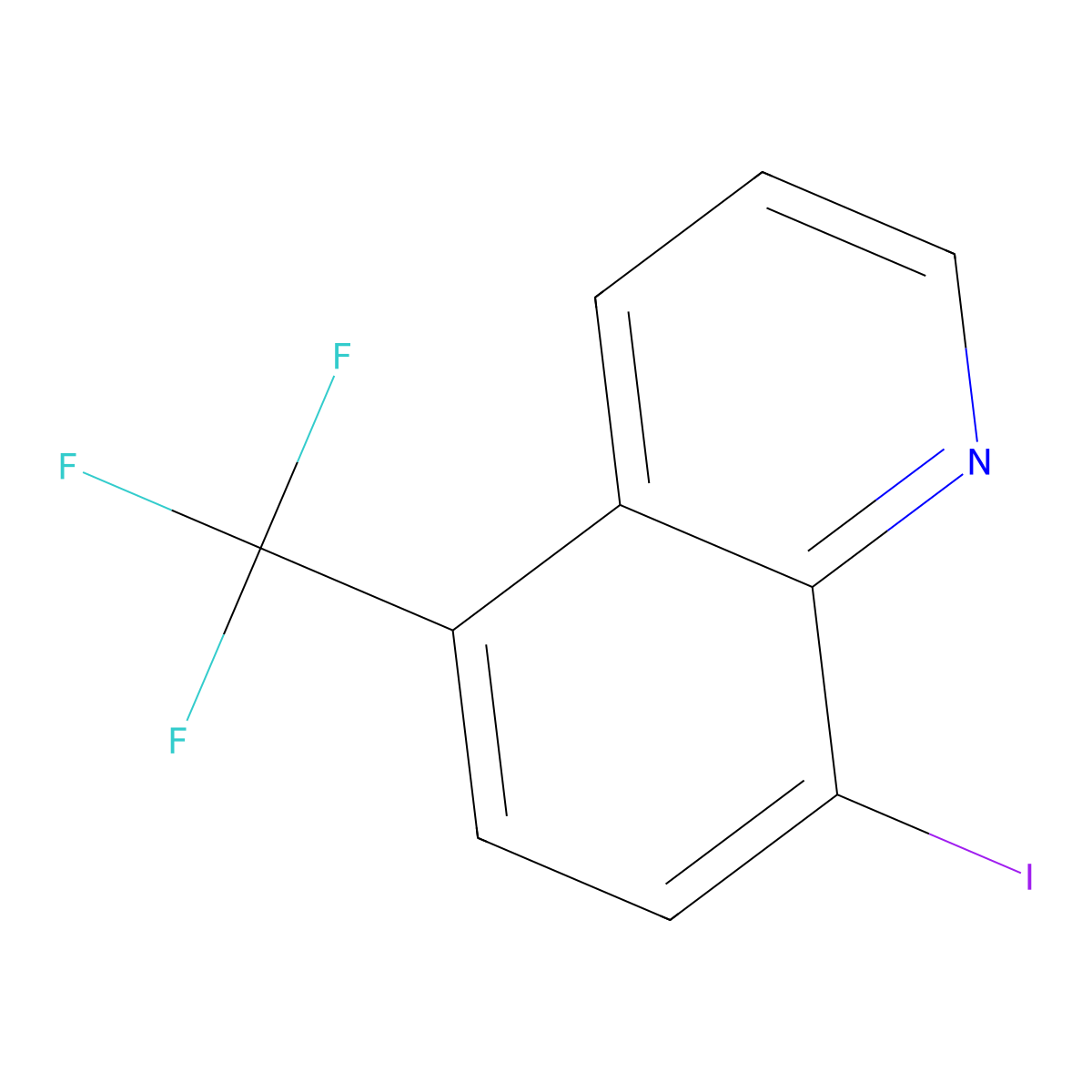 8-Iodo-5-(trifluoromethyl)quinoline molecular structure, CAS 316-71-2