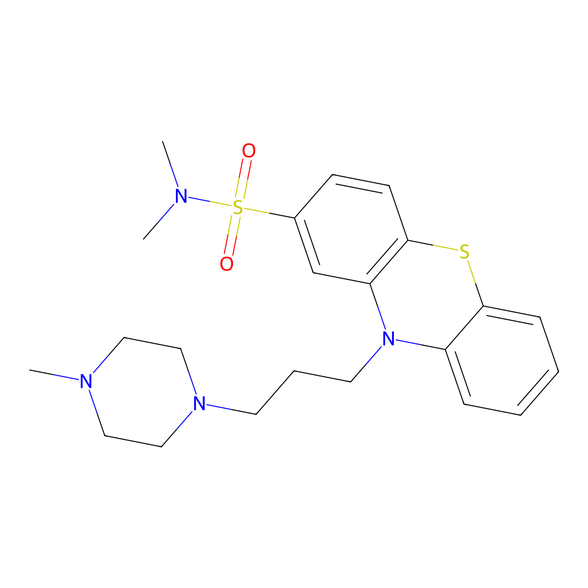 Thioproperazine molecular structure, CAS 316-81-4