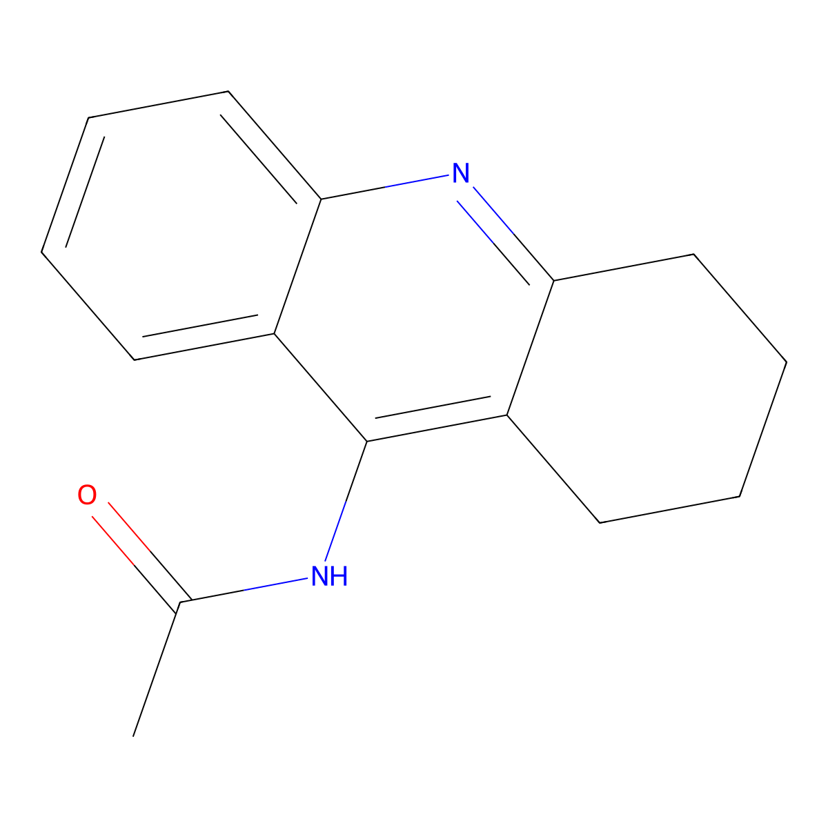 N-(1,2,3,4-tetrahydroacridin-9-yl)acetamide molecular structure, CAS 316-84-7