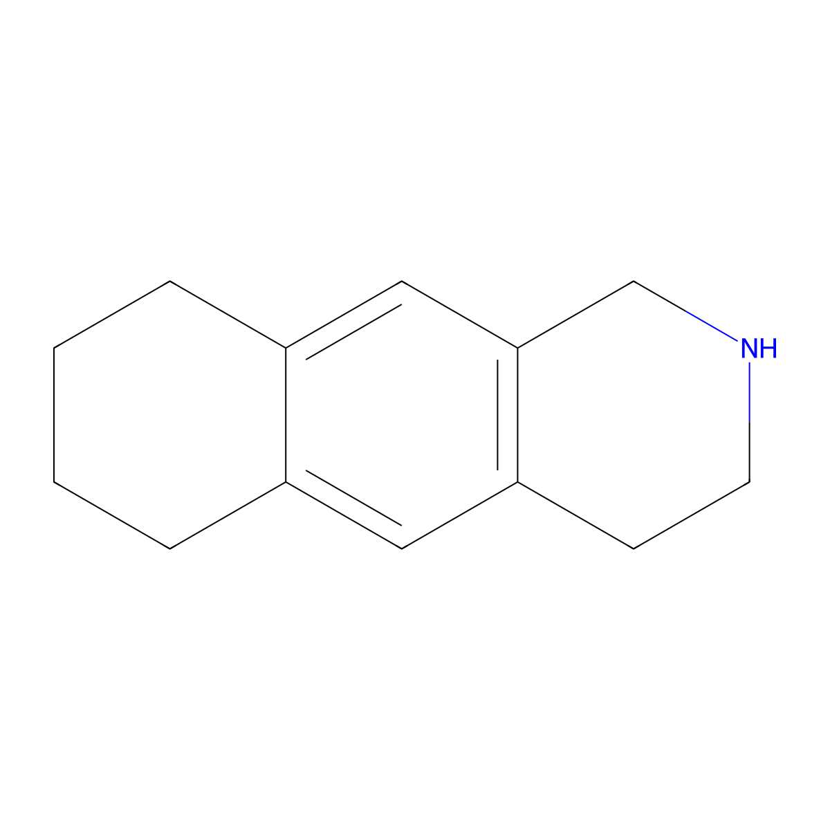 1H,2H,3H,4H,6H,7H,8H,9H-Cyclohexa[G]isoquinoline molecular structure, CAS 3160-19-8