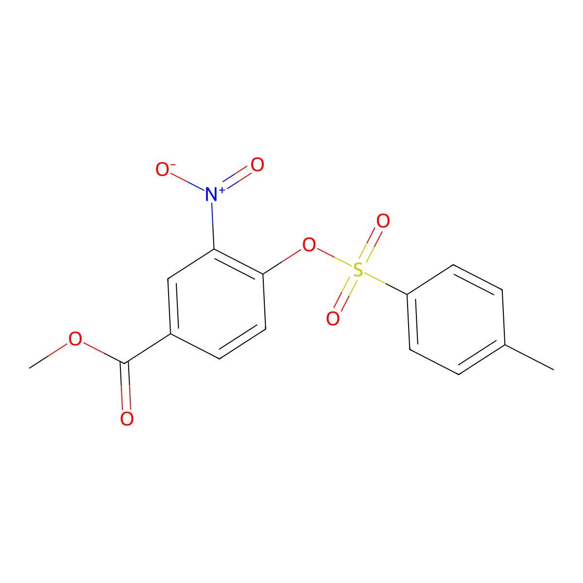 Methyl 4-[(4-methylbenzenesulfonyl)oxy]-3-nitrobenzoate molecular structure, CAS 31600-19-8
