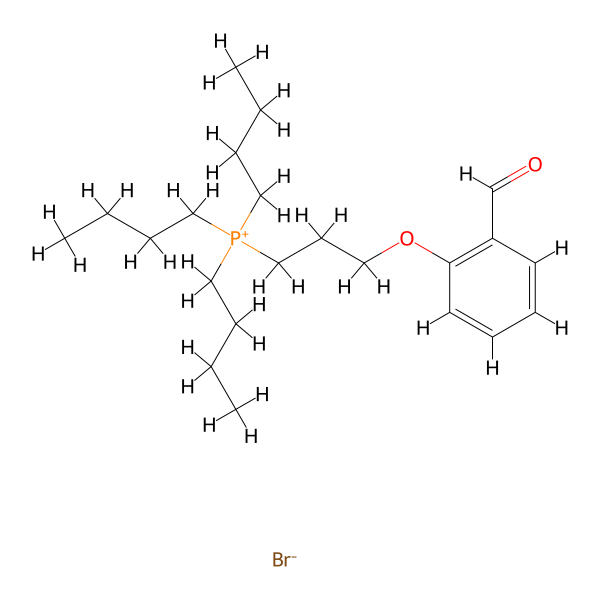 (3-(2-Formylphenoxy)propyl)tributylphosphonium bromide molecular structure, CAS 31600-73-4