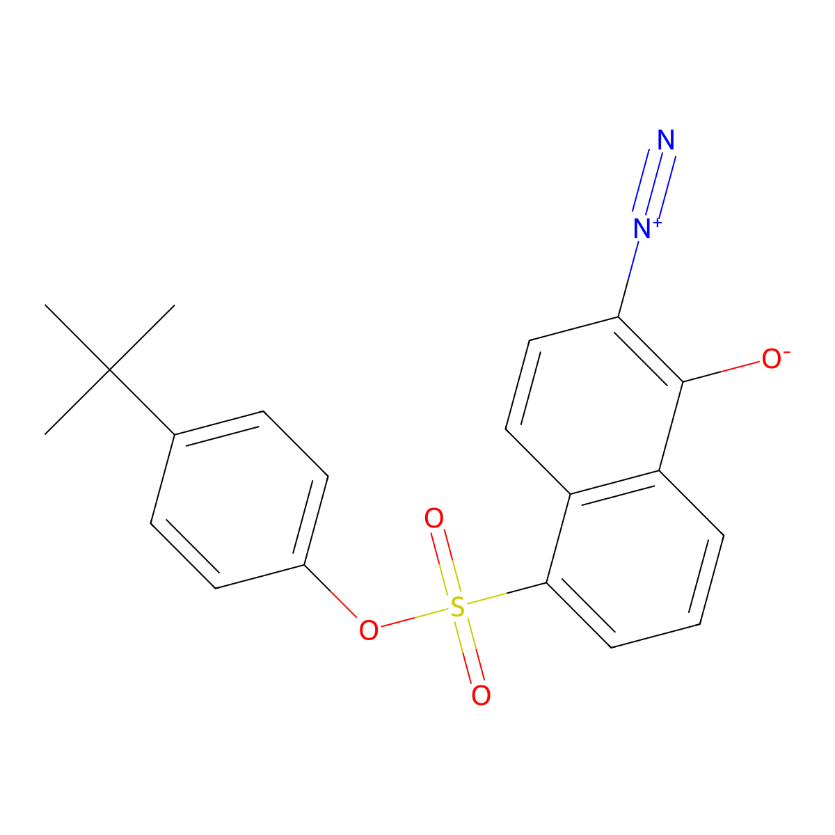 4-(tert-Butyl)phenyl 6-diazo-5,6-dihydro-5-oxonaphthalene-1-sulphonate molecular structure, CAS 31600-99-4