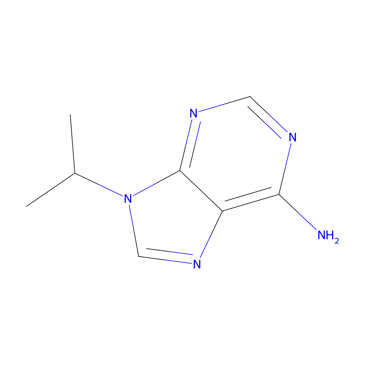 9-isopropyl-9H-purin-6-amine molecular structure, CAS 31601-35-1