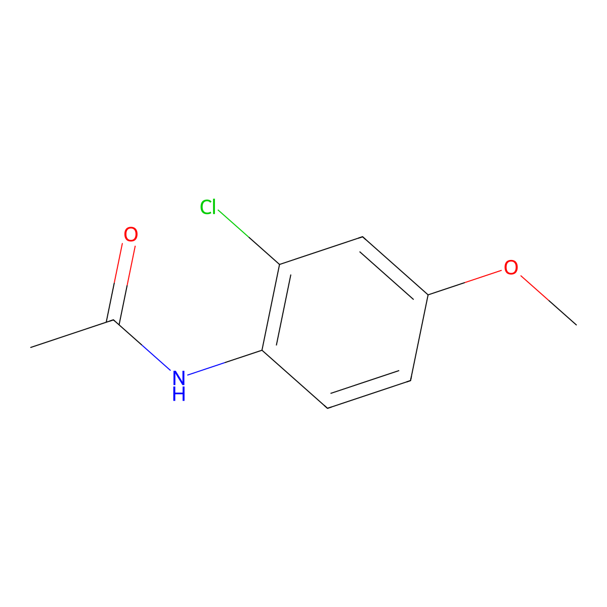 N-(2-Chloro-4-methoxyphenyl)acetamide molecular structure, CAS 31601-42-0