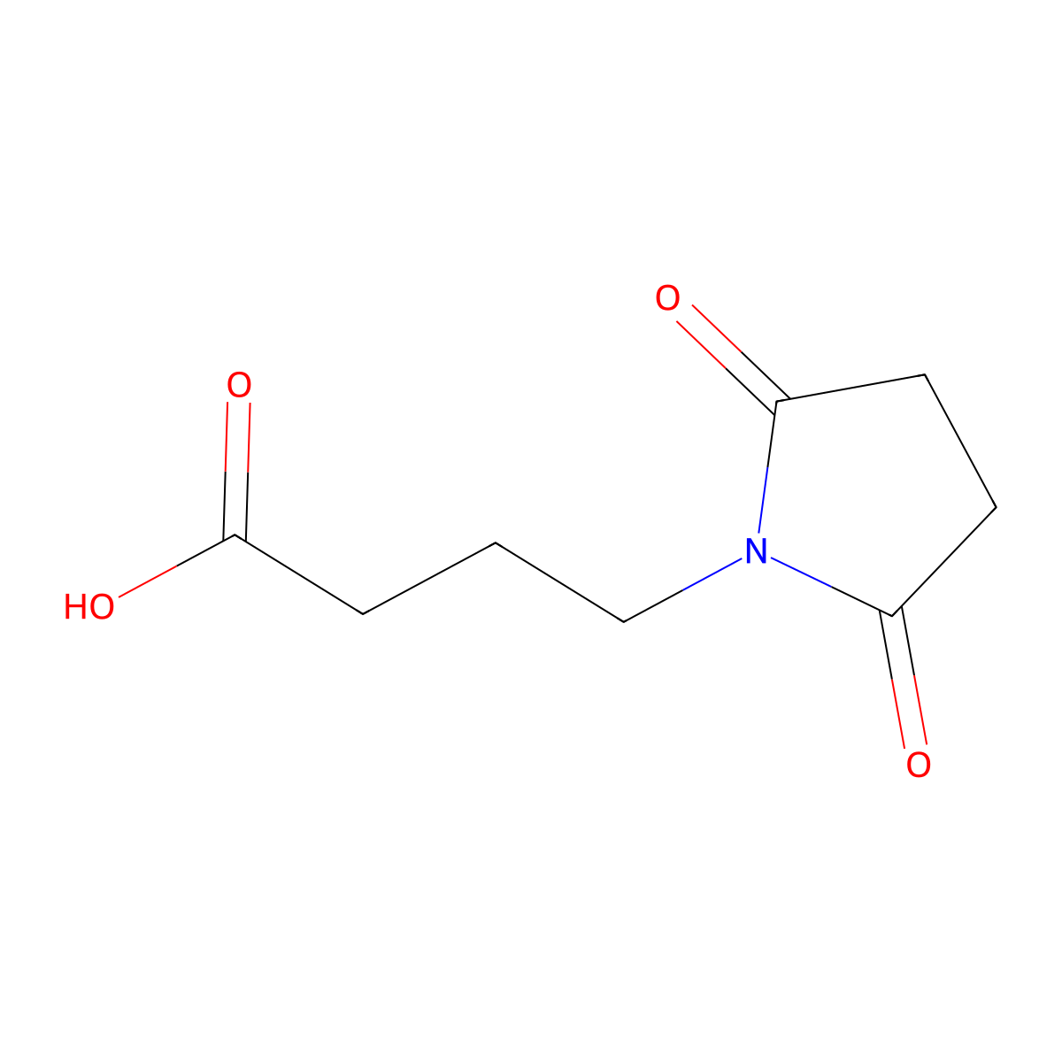 4-(2,5-Dioxopyrrolidin-1-yl)butanoic acid molecular structure, CAS 31601-68-0