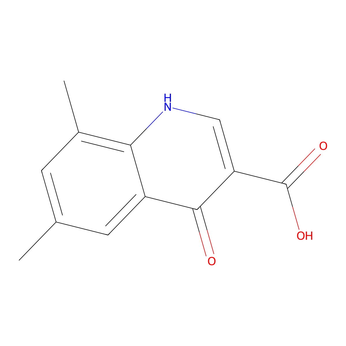 4-Hydroxy-6,8-dimethylquinoline-3-carboxylic acid molecular structure, CAS 31601-86-2