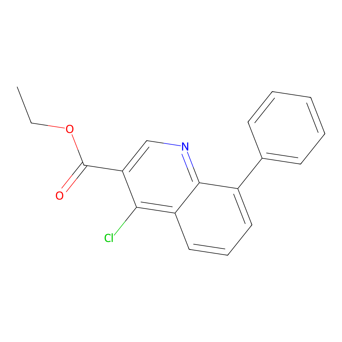Ethyl 4-chloro-8-phenylquinoline-3-carboxylate molecular structure, CAS 31602-10-5
