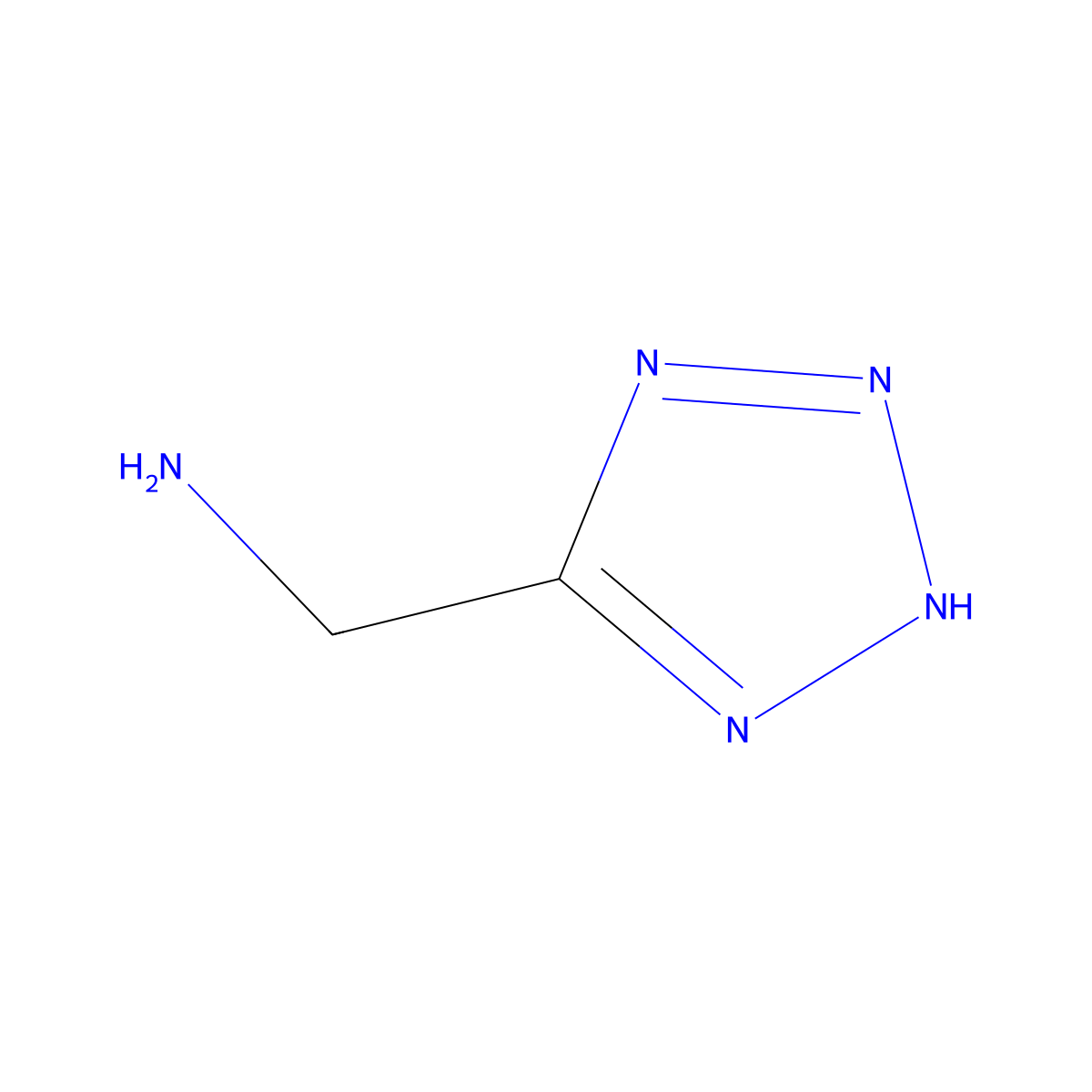 (1H-1,2,3,4-tetrazol-5-yl)methanamine molecular structure, CAS 31602-63-8