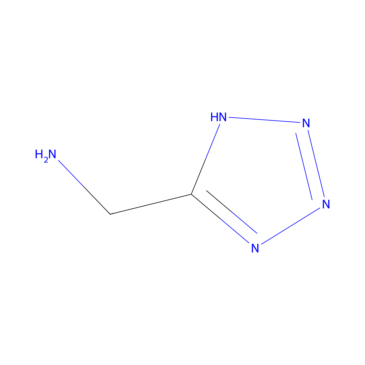(1H-1,2,3,4-tetrazol-5-yl)methanamine molecular structure, CAS 31602-63-8