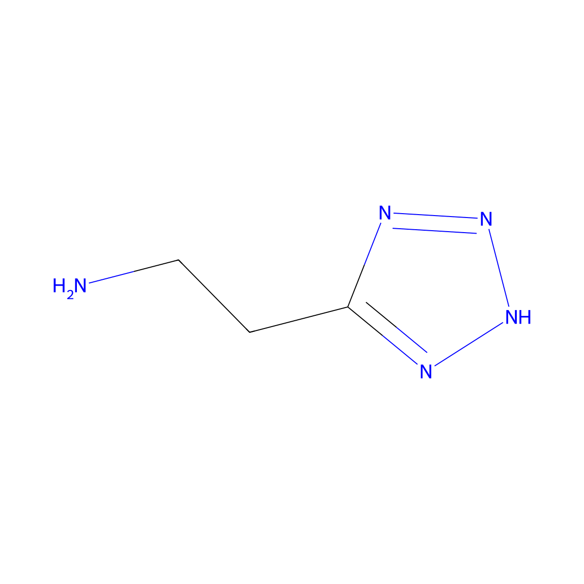2-(1H-tetrazol-5-yl)ethanamine molecular structure, CAS 31602-64-9