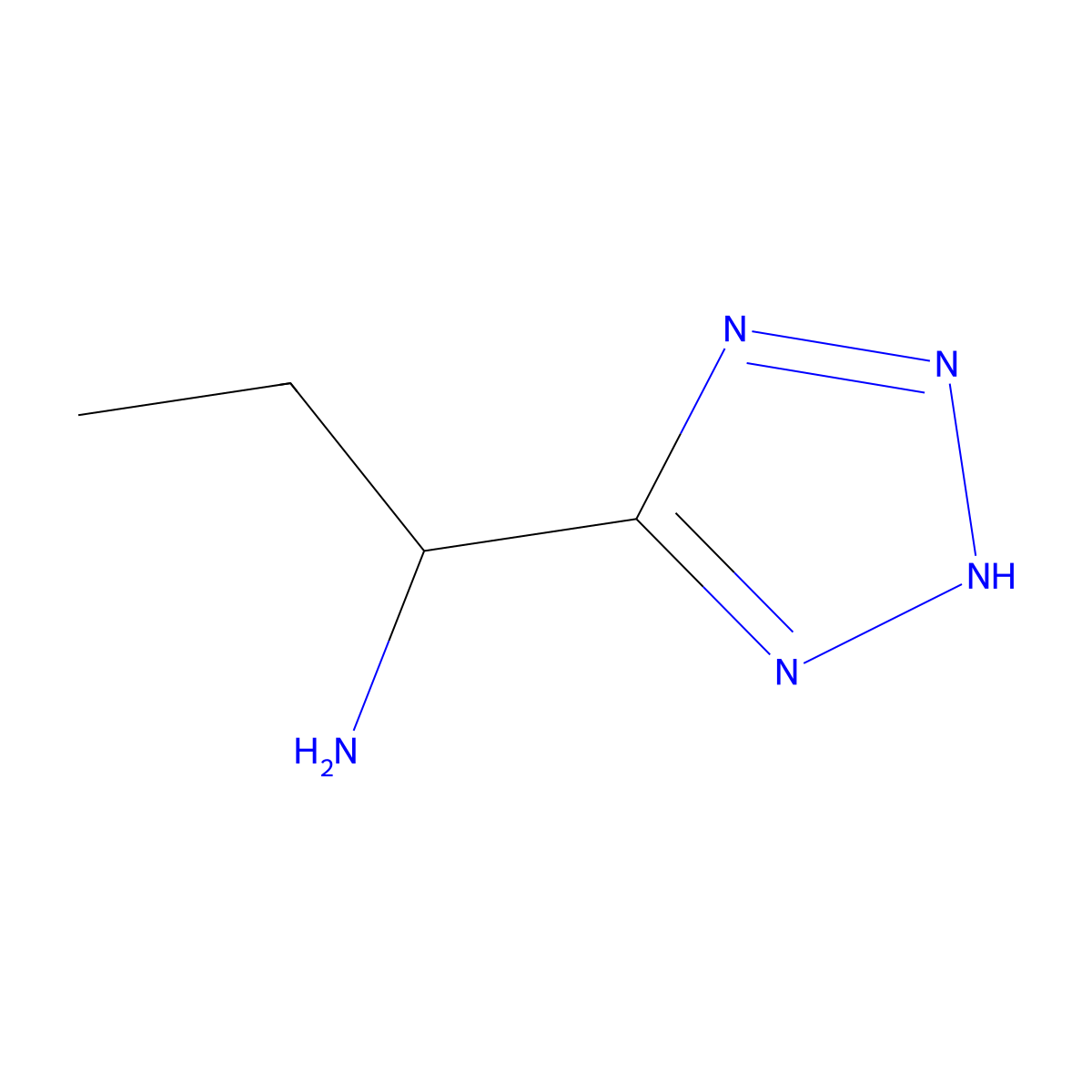 alpha-Ethyl-2H-tetrazole-5-methanamine molecular structure, CAS 31603-03-9