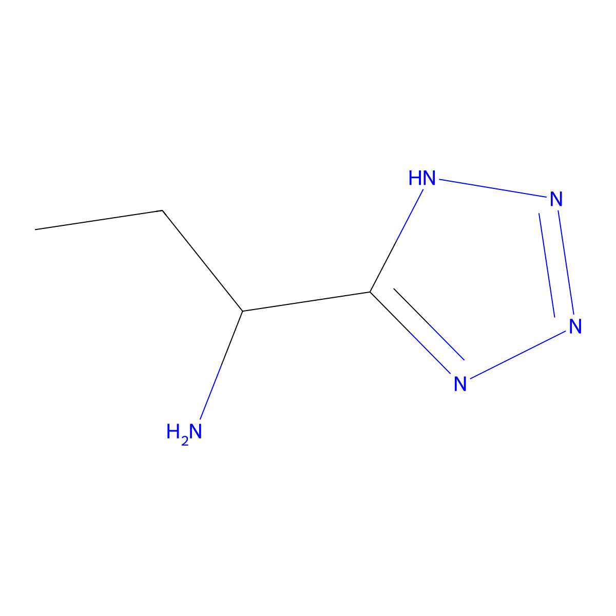 alpha-Ethyl-2H-tetrazole-5-methanamine molecular structure, CAS 31603-03-9