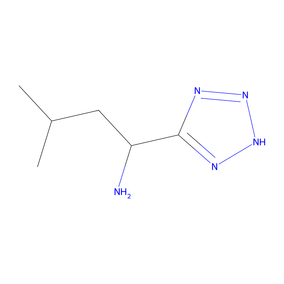 alpha-(2-Methylpropyl)-2H-tetrazole-5-methanamine molecular structure, CAS 31603-07-3