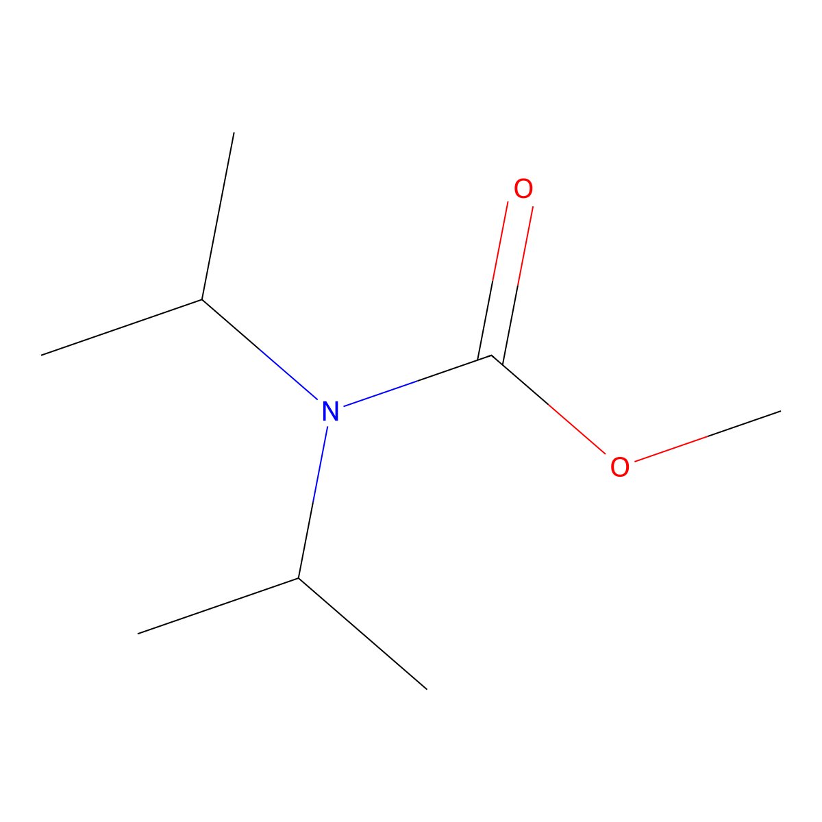 Carbamic acid, bis(1-methylethyl)-, methyl ester molecular structure, CAS 31603-49-3