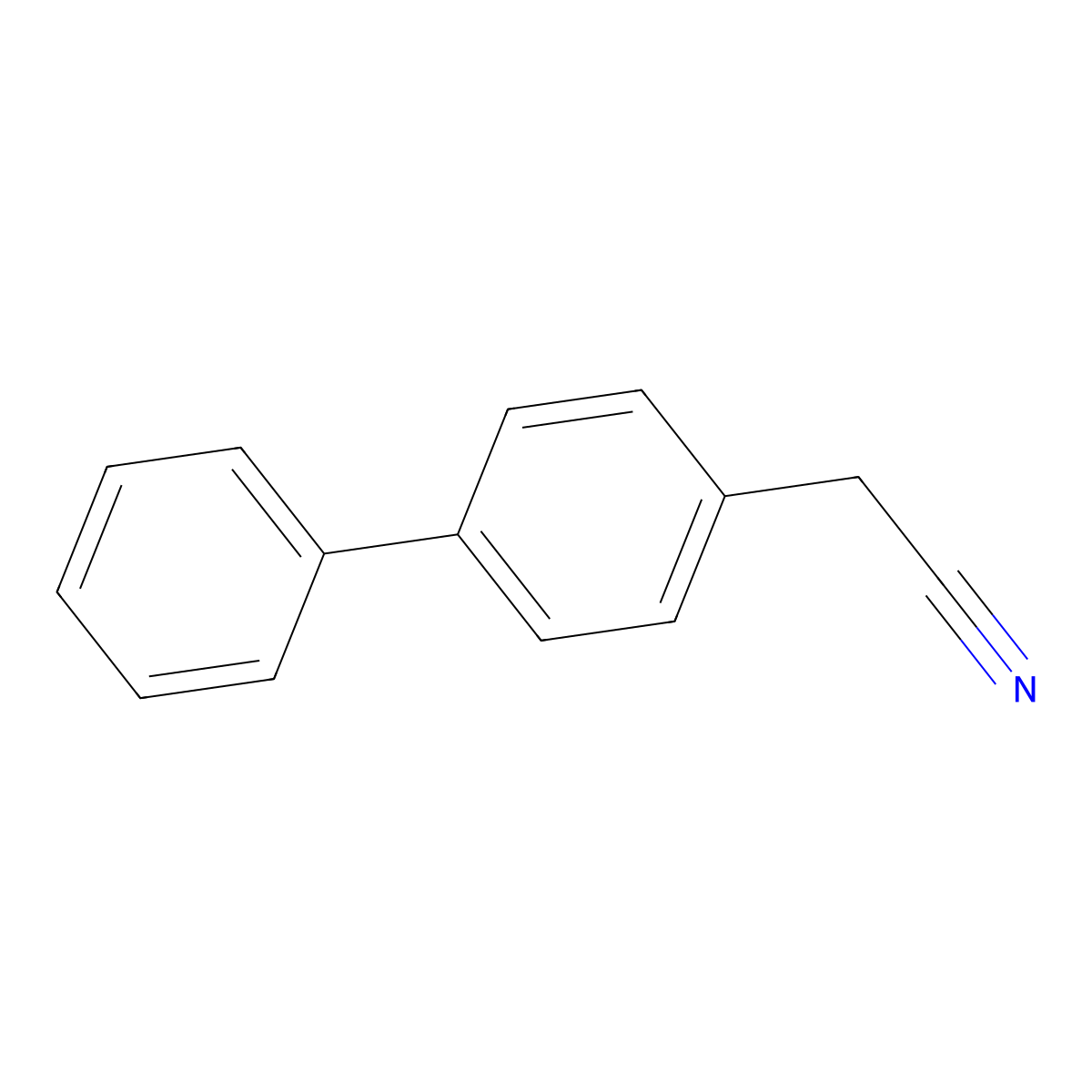 4-Biphenylacetonitrile molecular structure, CAS 31603-77-7