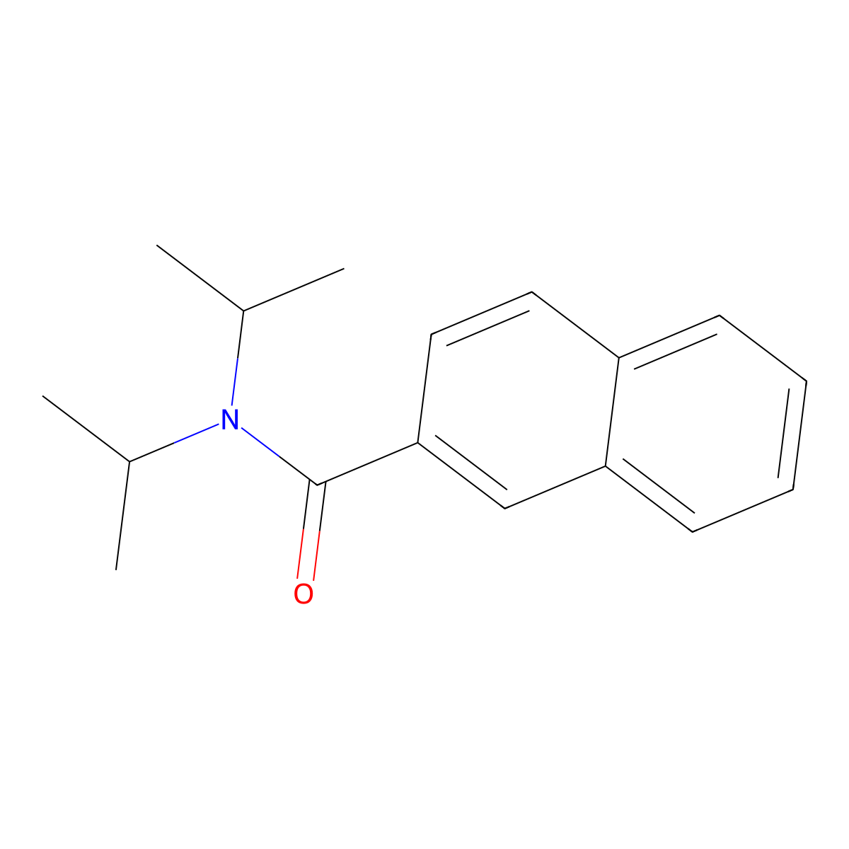 N,N-bis(propan-2-yl)naphthalene-2-carboxamide molecular structure, CAS 31609-22-0