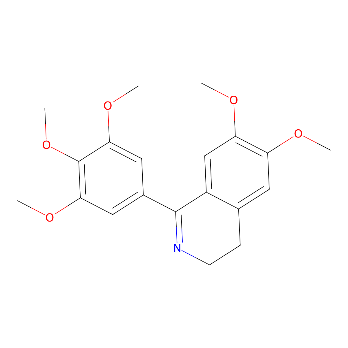 6,7-Dimethoxy-1-(3,4,5-trimethoxyphenyl)-3,4-dihydroisoquinoline molecular structure, CAS 3161-21-5